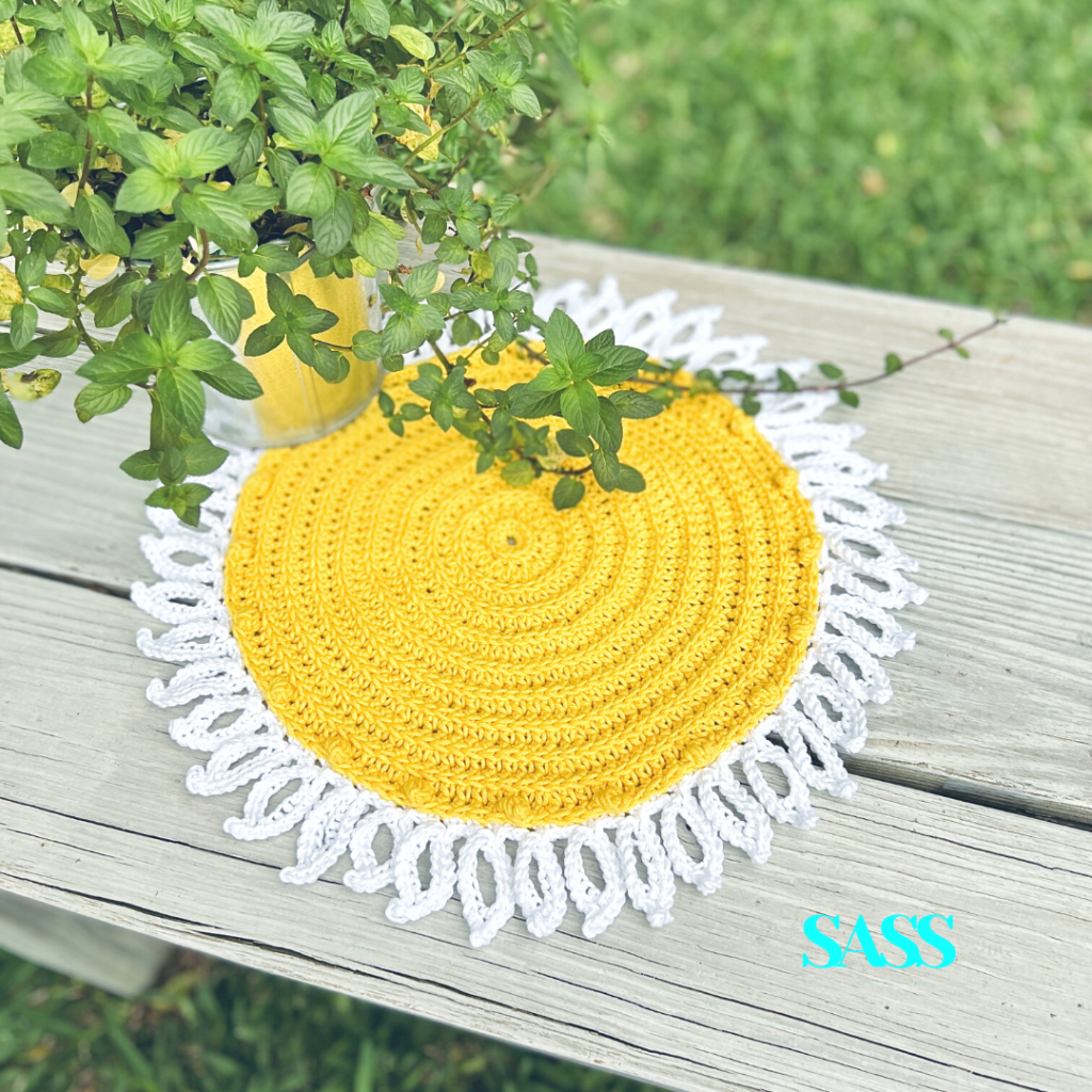 New Darling Daisy Placemat Crochet Pattern SASS Crochet