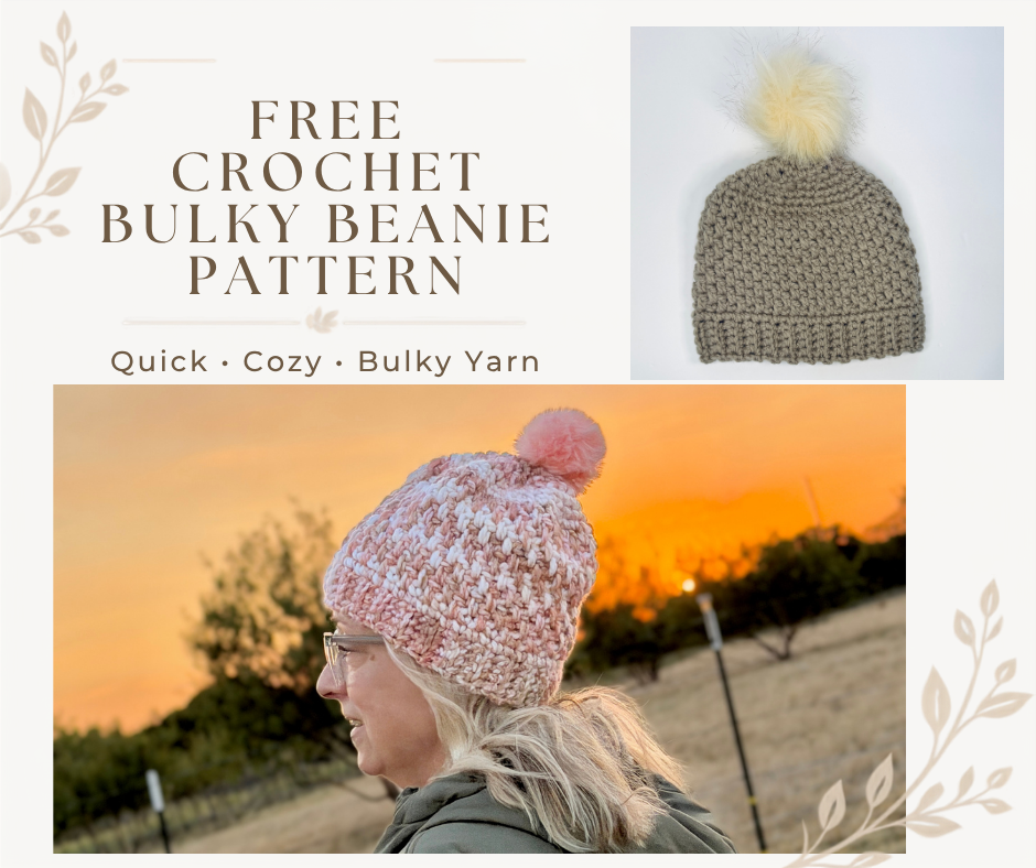 Free Bulky Beanie Crochet Pattern – Quick & Cozy Winter Hat - SASS